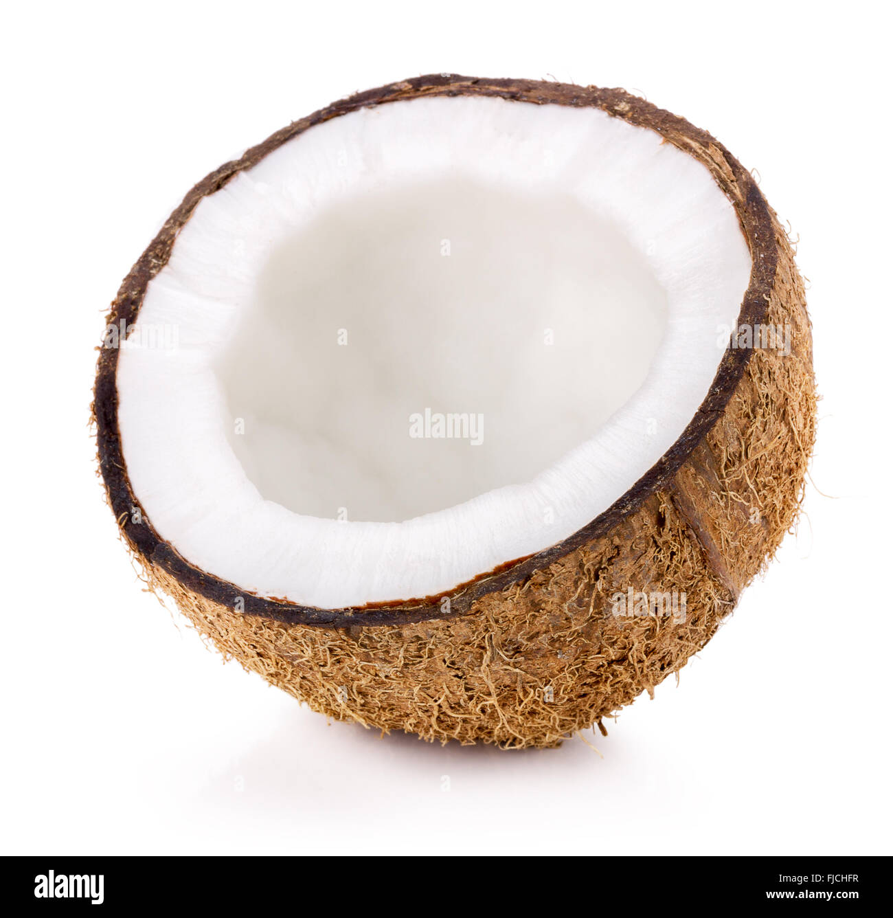 Coconut isolé sur le fond blanc. Banque D'Images