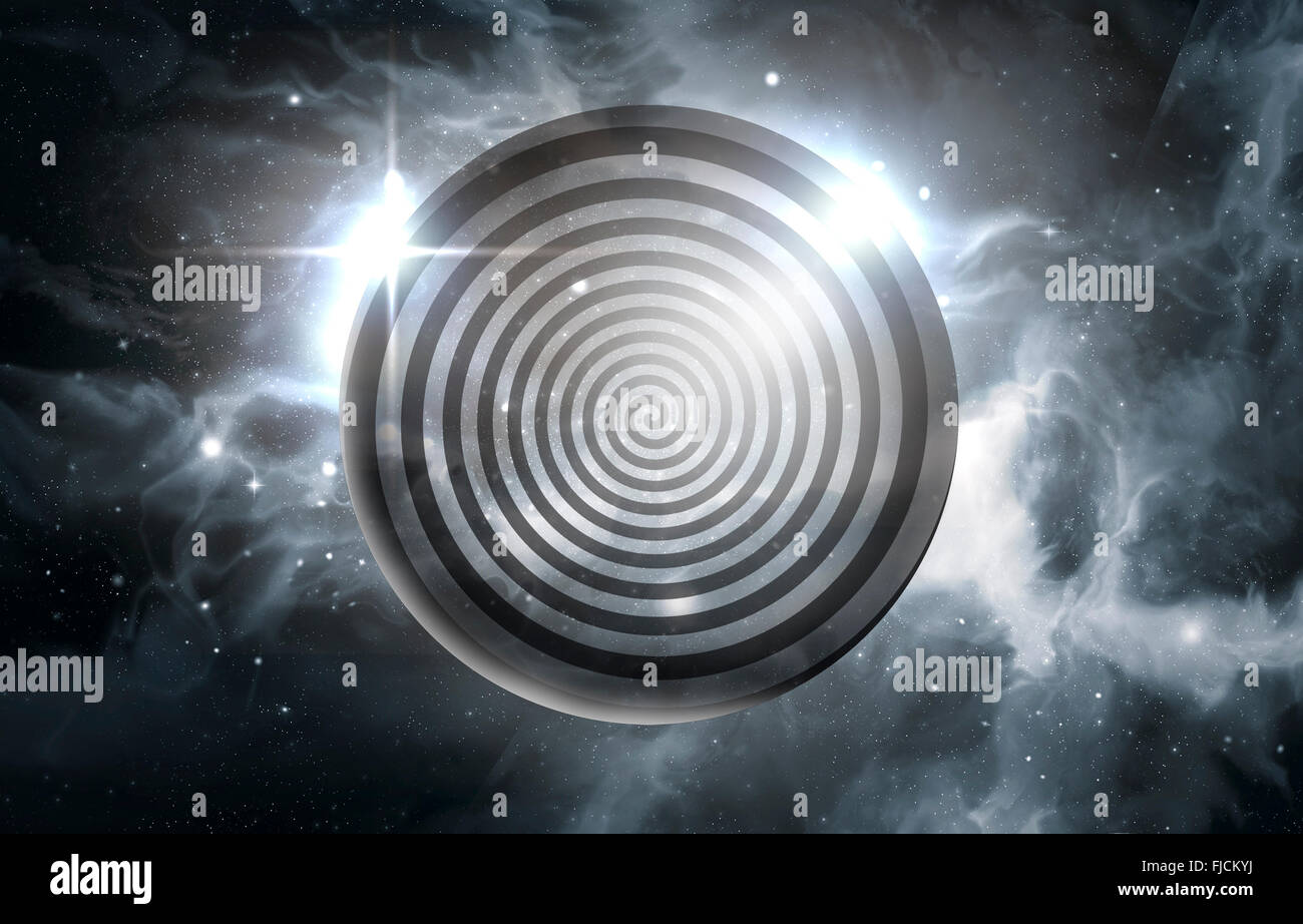 Hypnose psychédélique univers swirl starscape illusion optique illustration Banque D'Images