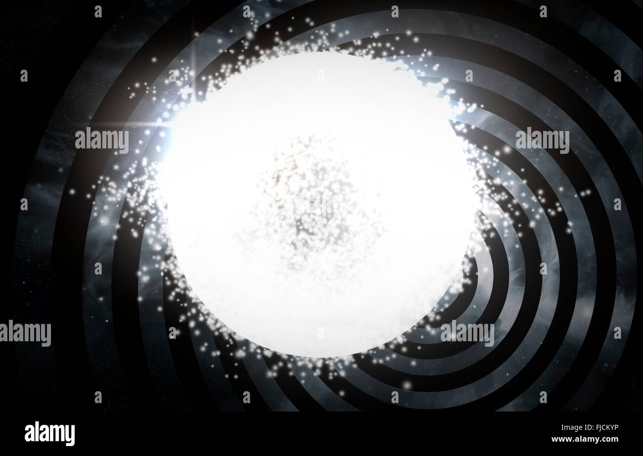 Hypnose psychédélique univers swirl starscape illusion optique illustration Banque D'Images