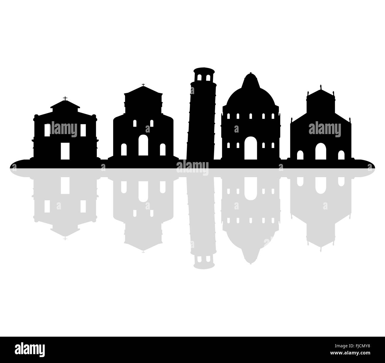 skyline de Pise Banque D'Images