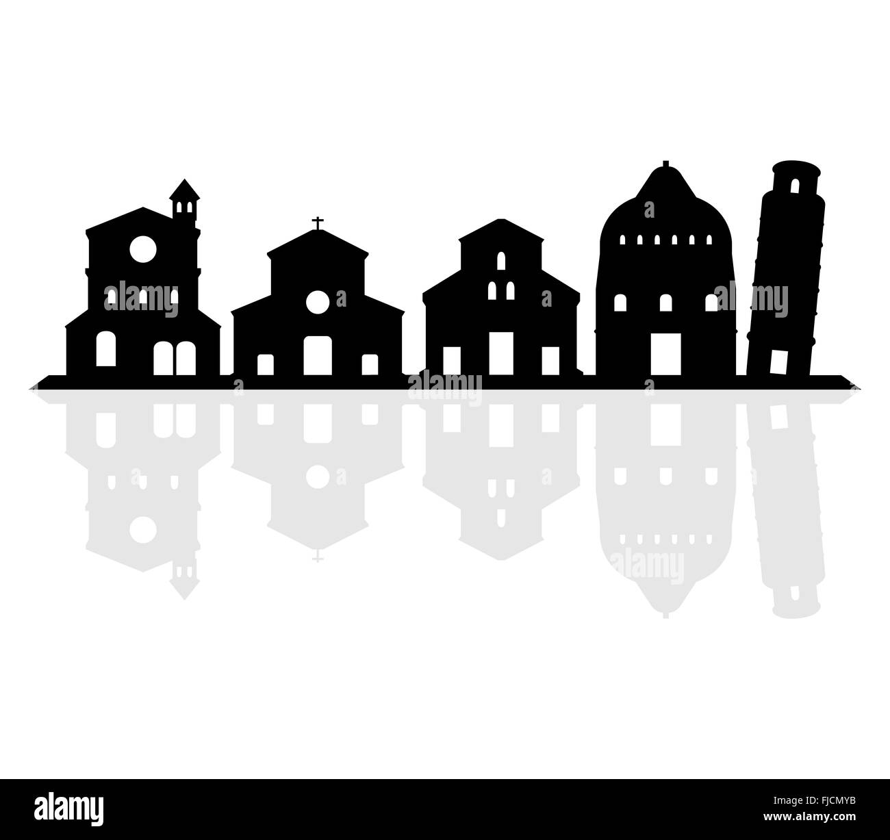 skyline de Pise Banque D'Images