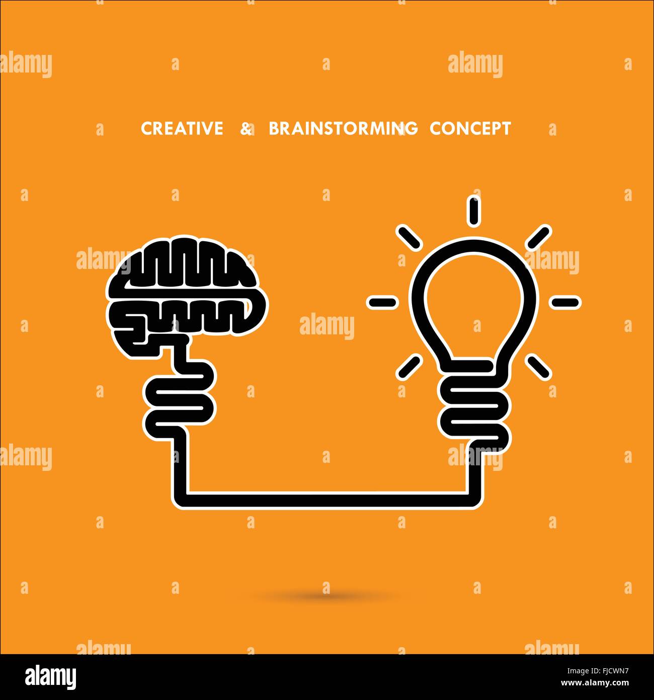 Remue-méninges créatif concept ,l'entreprise et de l'éducation, l'innovation et l'idée de solution, conception créative, vector illustration Illustration de Vecteur