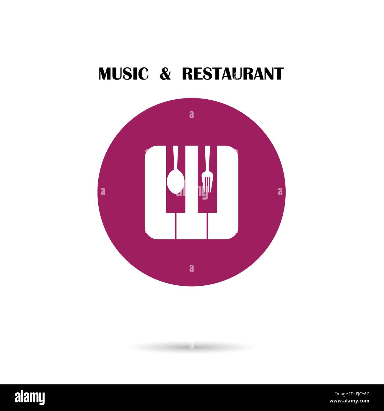 La musique de création et design de logo icône Restaurant abstract vector modèle. Création d'entreprise symbole logotype.Vector illu Illustration de Vecteur