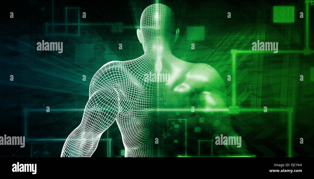 Les droits de l'implant de la technologie comme un concept Illustration Banque D'Images