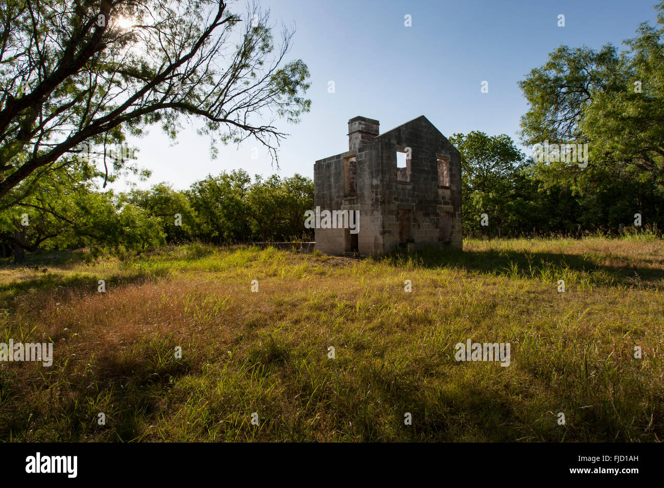 McKinney Homested ruines à McKinney Falls State Park au Texas Banque D'Images
