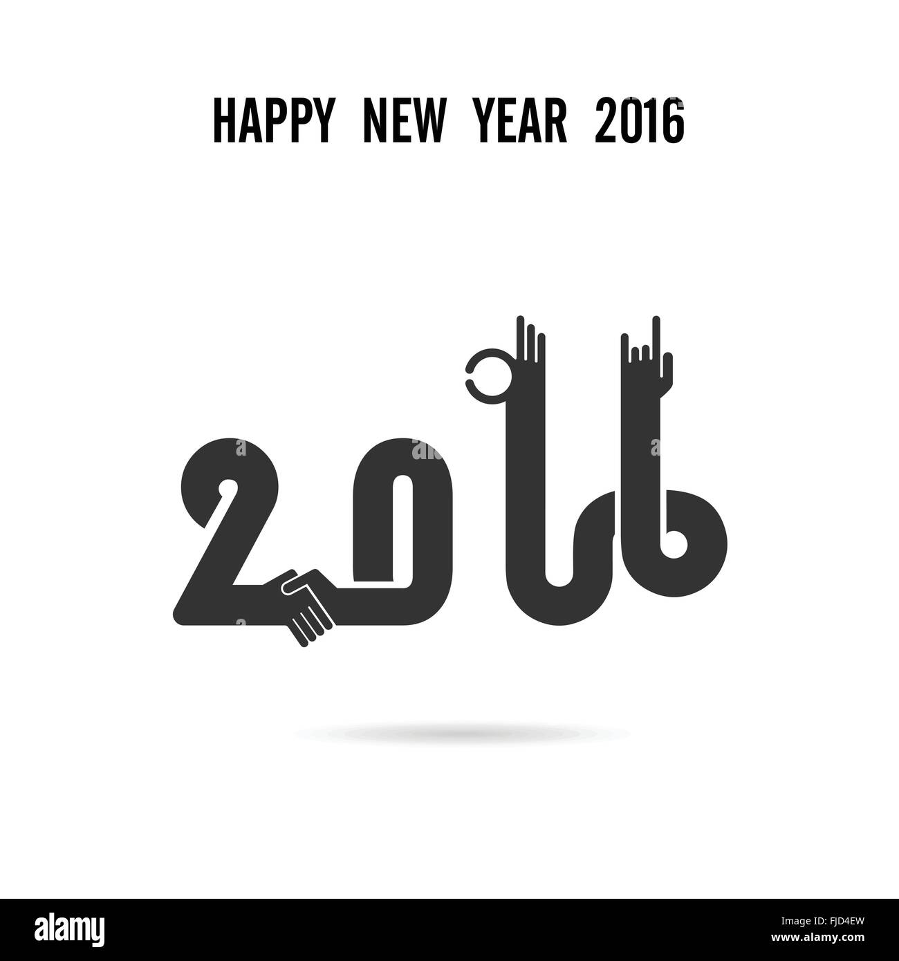 Bonne Année 2016 Carte de voeux colorée.design.Vector illustration pour la maison de design. Partie poster, carte de vœux, Illustration de Vecteur