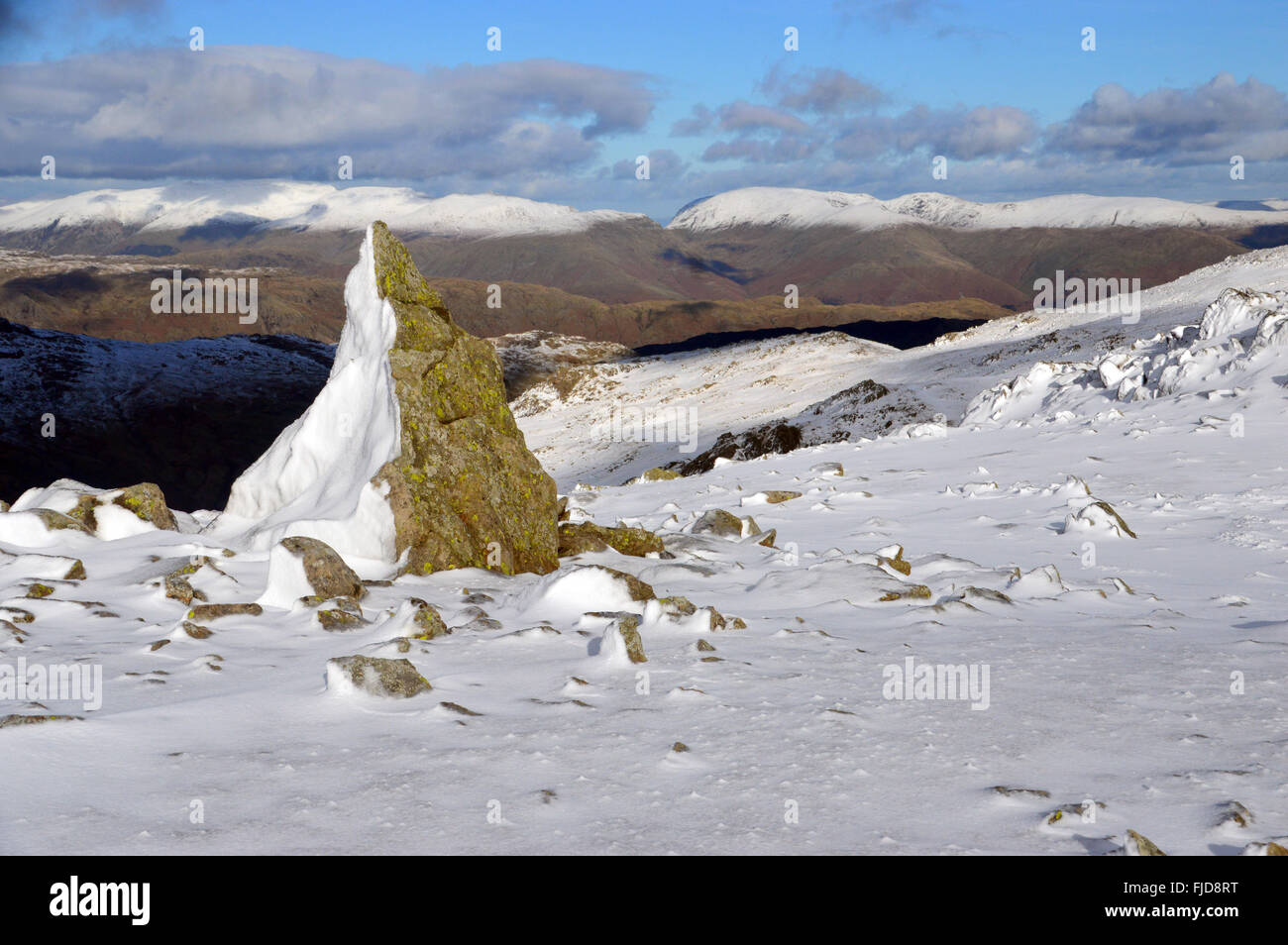 Le fait Rocher sur Frère gris a été illustrée par Alfred Wainwrights picturale dans ses guides de la Lakeland Fells Sud Banque D'Images