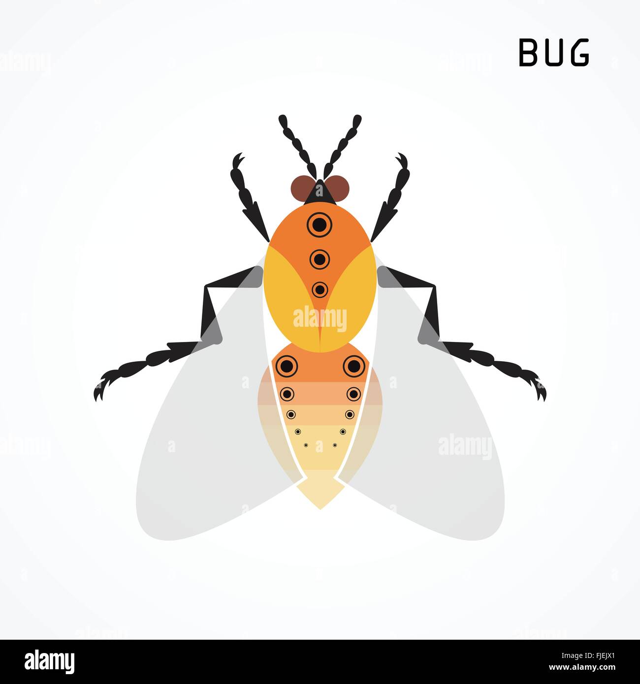 Signe de bug. L'icône d'insectes. Vector illustration. Illustration de Vecteur