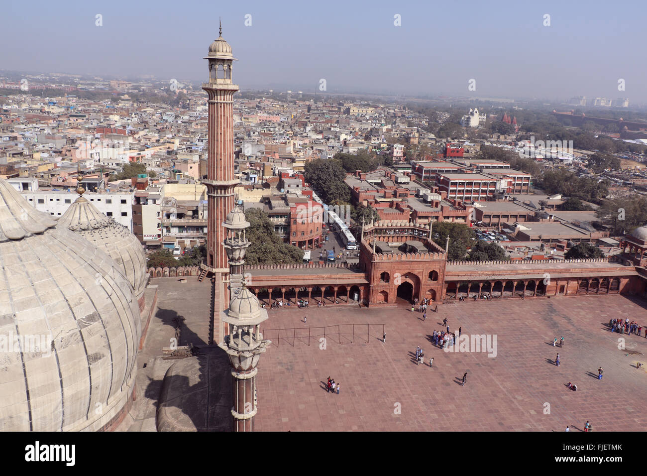 Jama Masjid situé dans la vieille ville de Delhi, Inde Banque D'Images