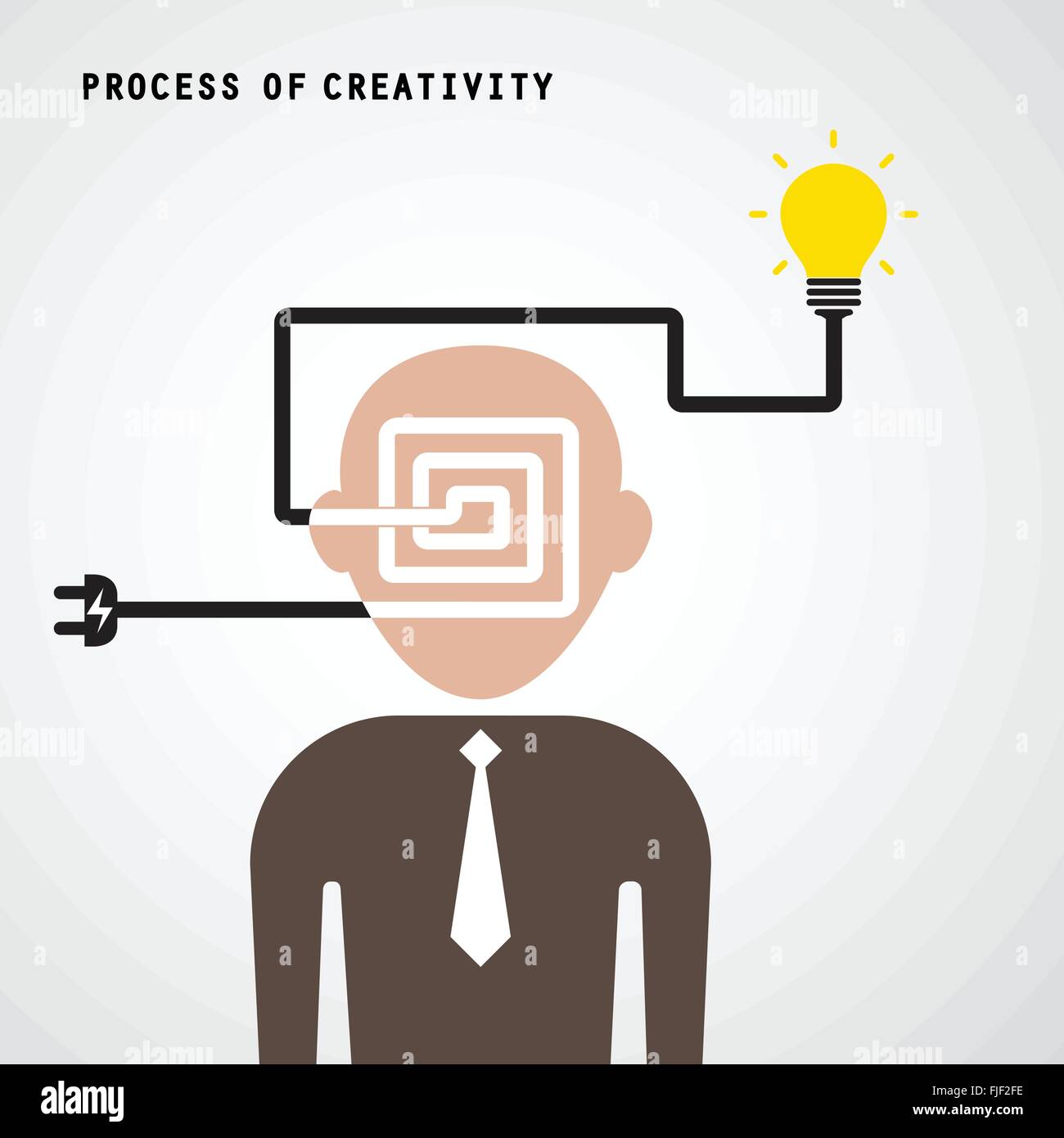 L'ouverture du cerveau cerveau créatif.concept abstract vector modèle de conception de logo. Logotype création industrielle d'entreprise Illustration de Vecteur