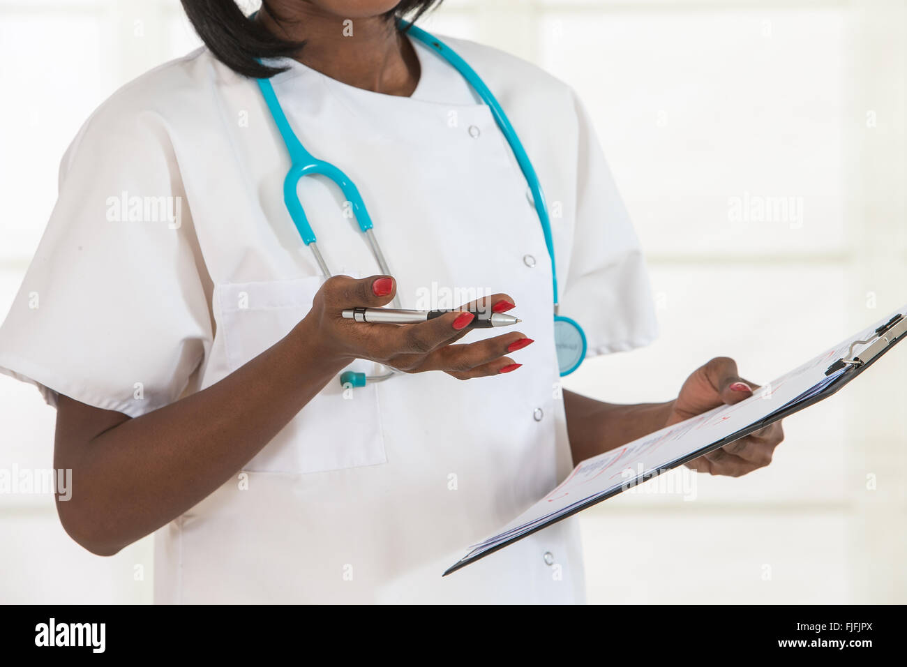 African American female medical professional Banque D'Images