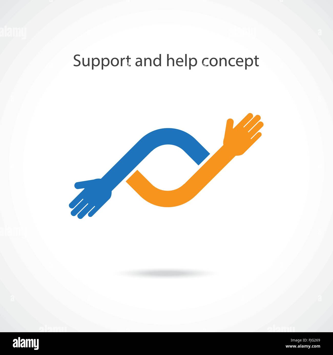 Le soutien et l'aide d'équipe, concept concept concept mains, handshake, idées d'affaires .Vector illustration Illustration de Vecteur