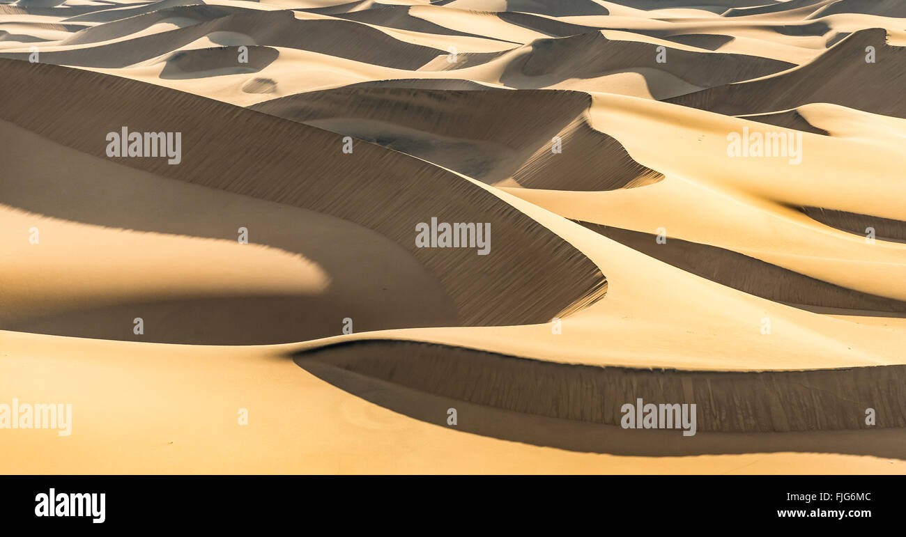Télévision Mesquite Sand Dunes, dunes de sable, la vallée de la mort, Death Valley National Park, California, USA Banque D'Images
