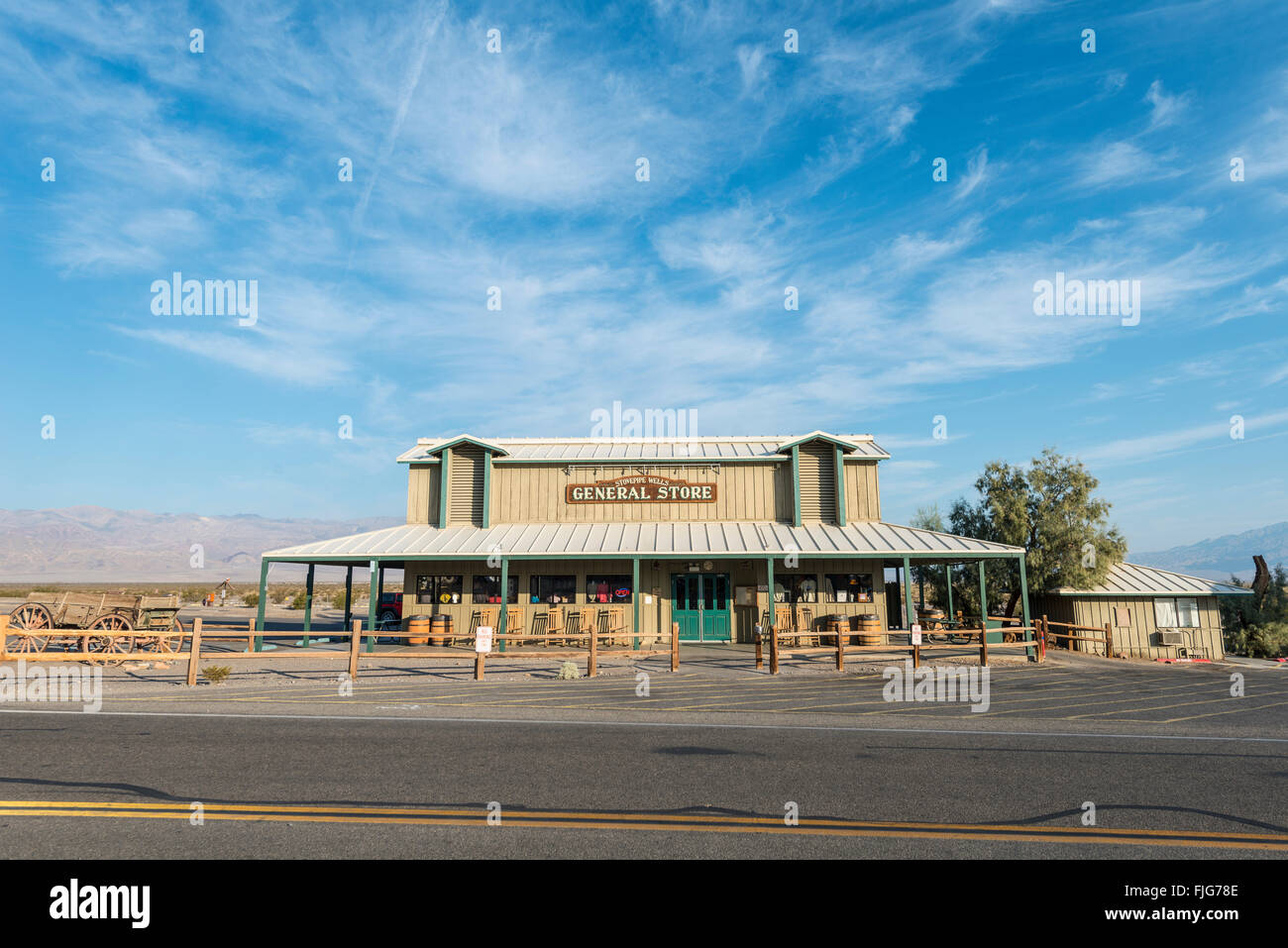 Boutique, magasin général, Stovepipe Wells, la vallée de la mort, Death Valley National Park, California, USA Banque D'Images