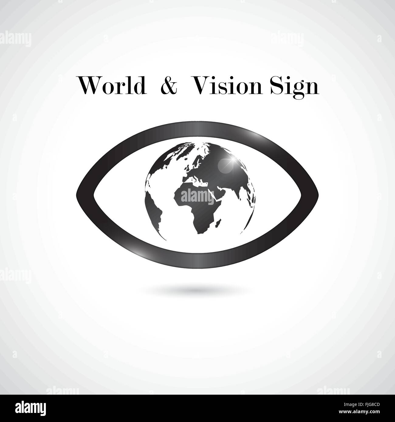 Vision globale signer,icône oeil symbole recherche,,business concept. Vector illustration Illustration de Vecteur