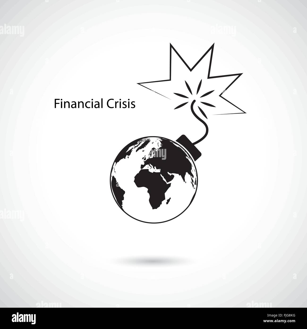 La crise économique et financière mondiale, Global business concept. Vector illustration Illustration de Vecteur