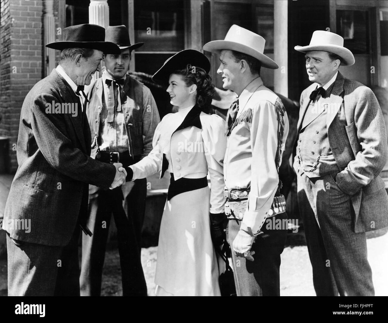 TOM LONDON, Gail Davis, JIMMY WAKELY, MARQUE DE LA PEUR, 1949 Banque D'Images