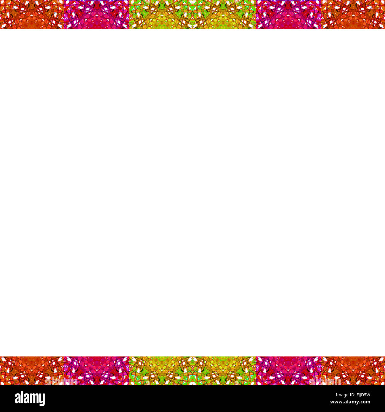 Arrière-plan blanc avec motif de vérification des frontières dans des tons multicolores design Banque D'Images