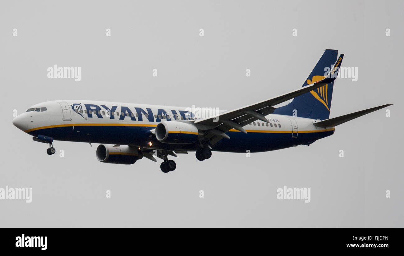 Les compagnies aériennes Ryanair Boeing 737 Banque D'Images