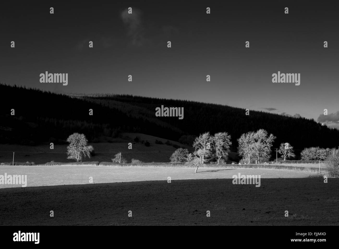 Lumière dramatique à travers le paysage, Grande-Bretagne, Royaume-Uni Banque D'Images