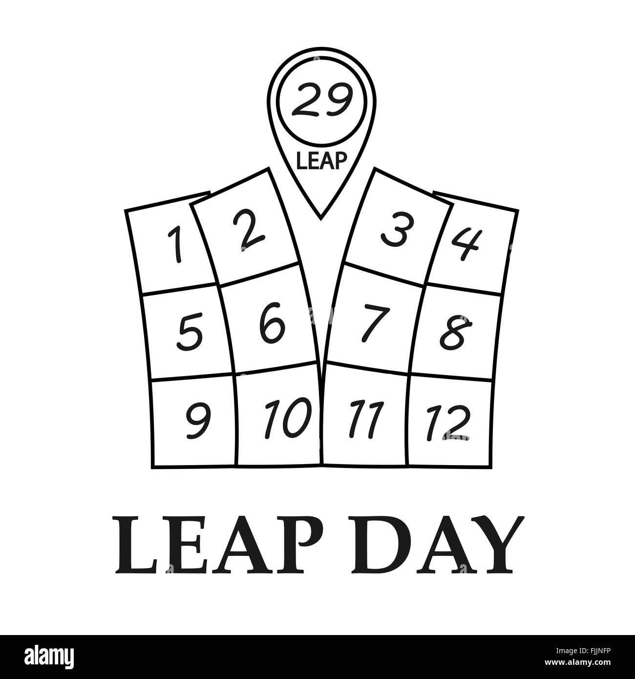 Leap day illustration Illustration de Vecteur
