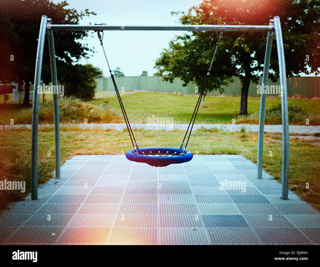 Swing en terrain d'aventure, Nouvelle Zélande Banque D'Images