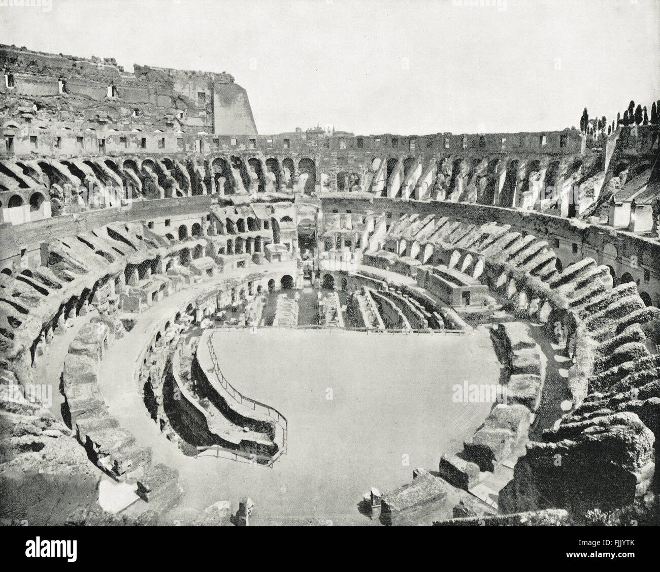 Colisée, Rome, Italie 19e siècle photographie Banque D'Images