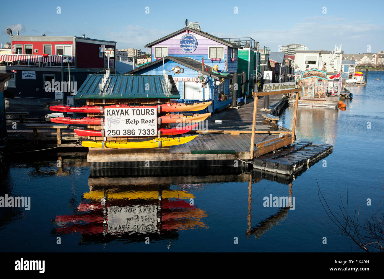 Fisherman's Wharf - Victoria, île de Vancouver, Colombie-Britannique, Canada Banque D'Images