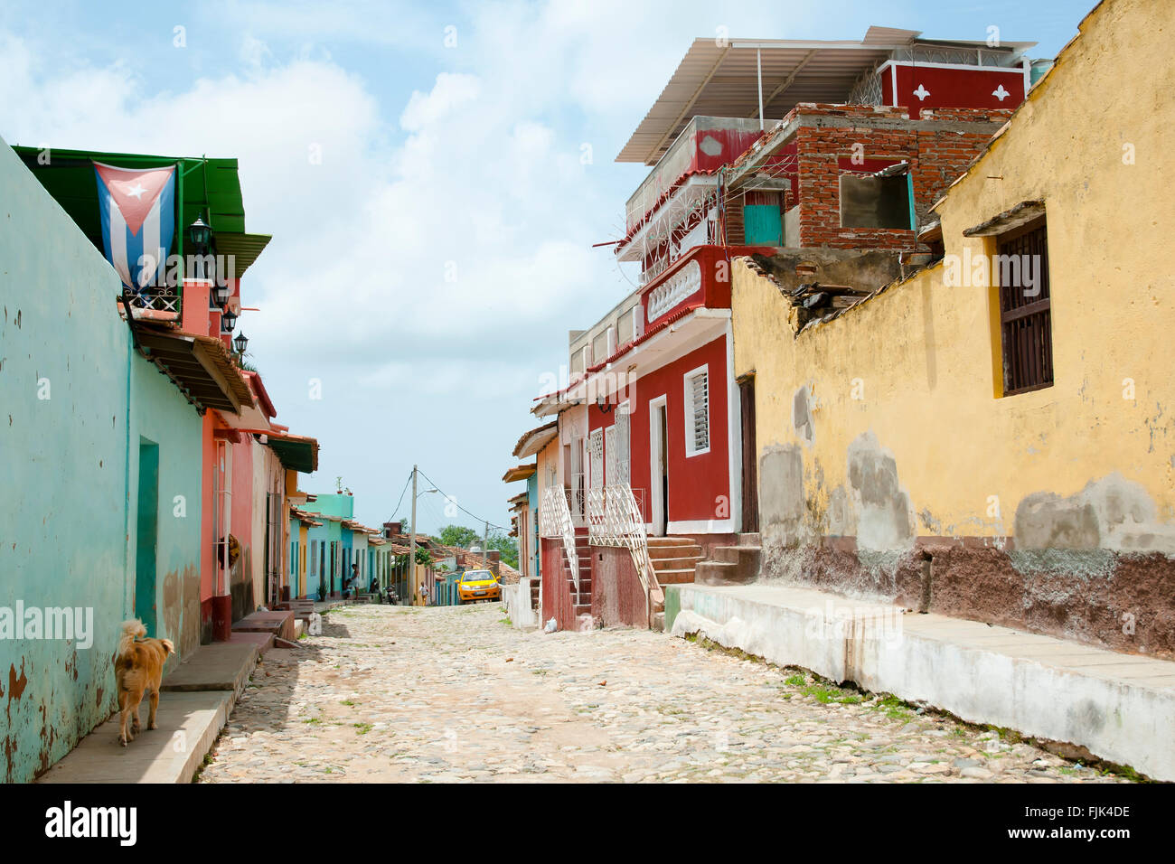 Rue de cailloux colorés - Trinidad - Cuba Banque D'Images