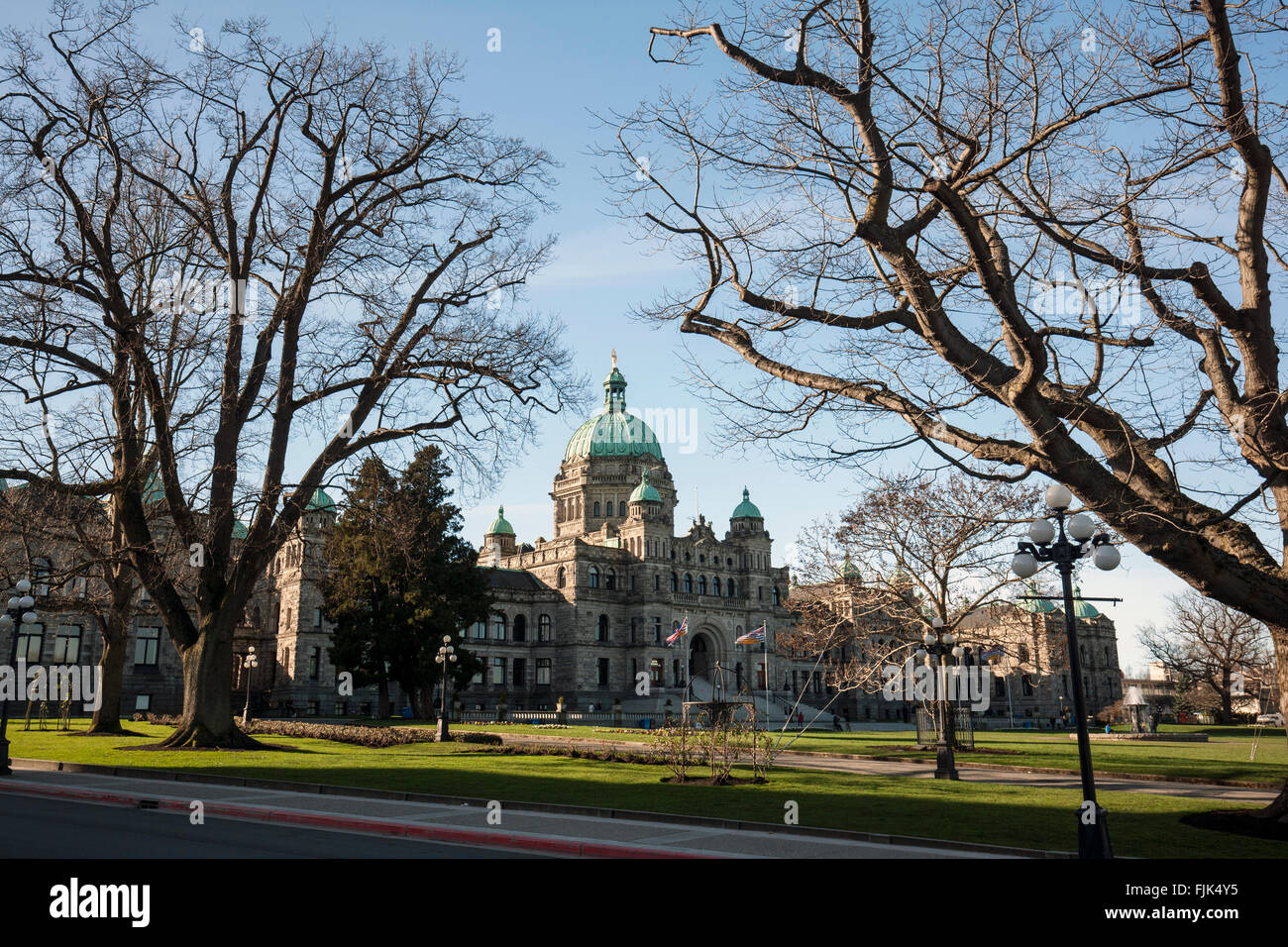 British Columbia Parliament Building - Victoria, île de Vancouver, Colombie-Britannique, Canada Banque D'Images