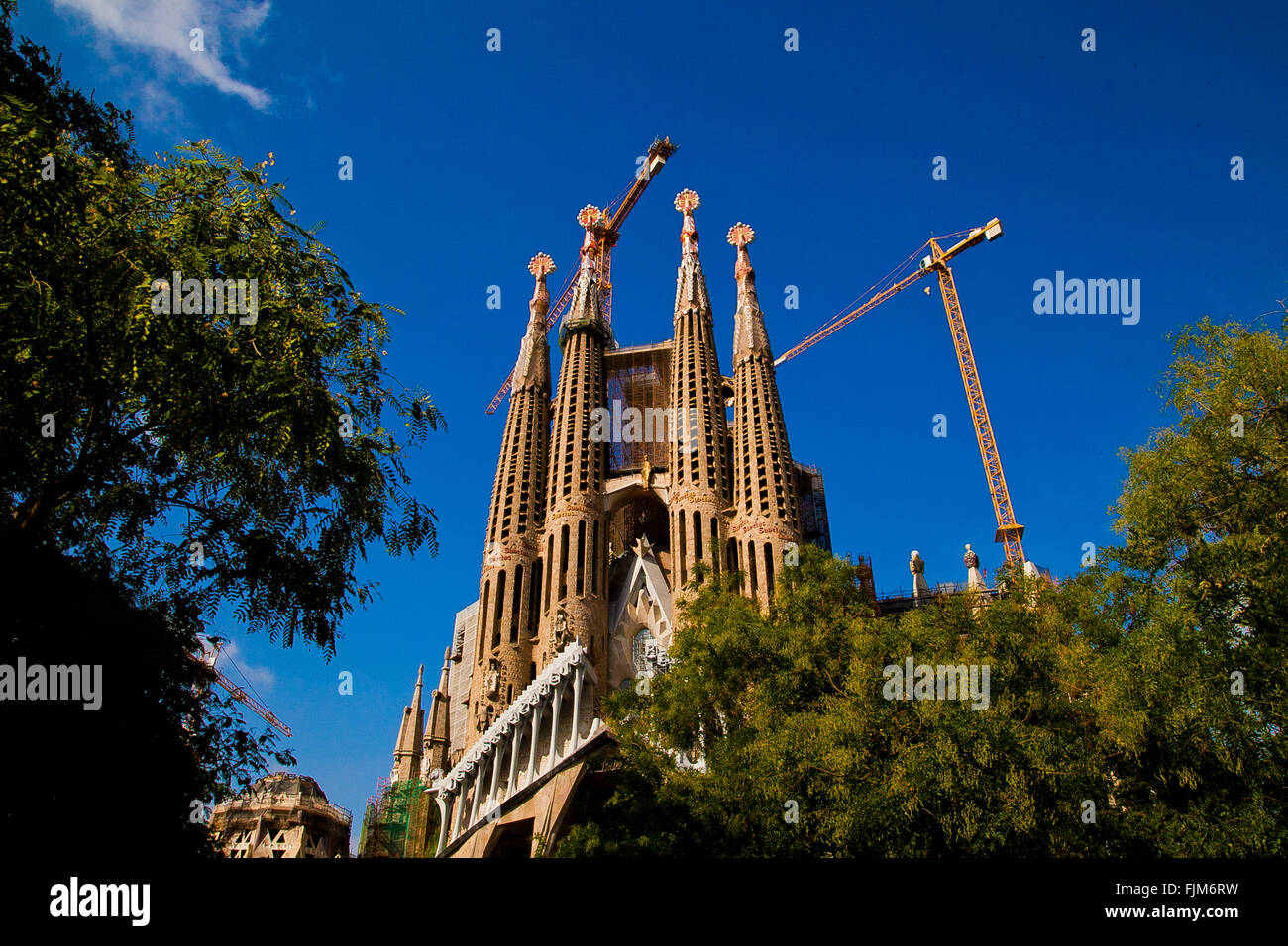 Espagne, Catalogne, Barcelone, la Basilique de la Sagrada Familia de l'architecte Antoni Gaudi Banque D'Images