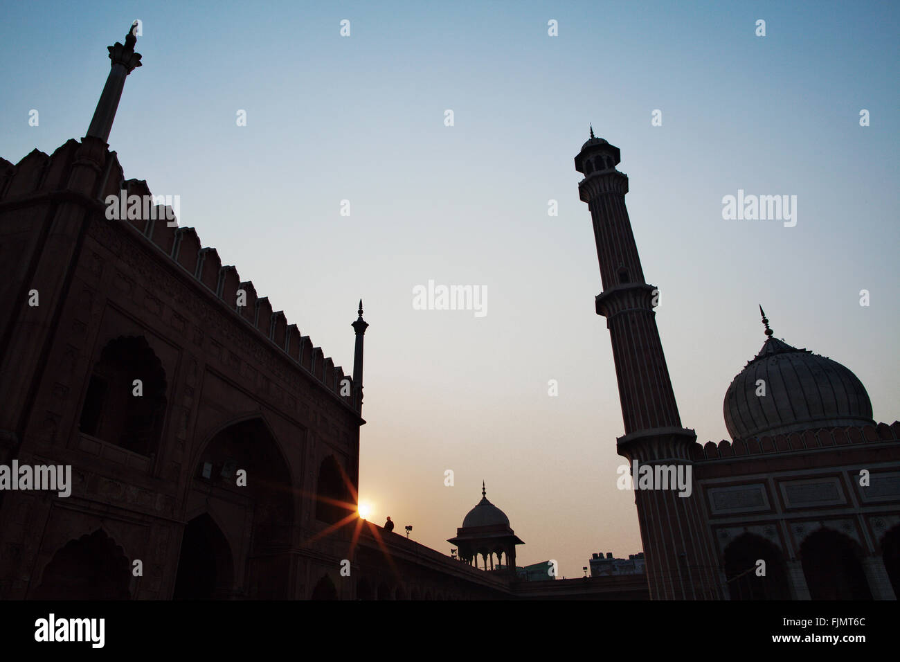 Jama Masjid à Delhi est la plus grande mosquée de l'Inde. Banque D'Images