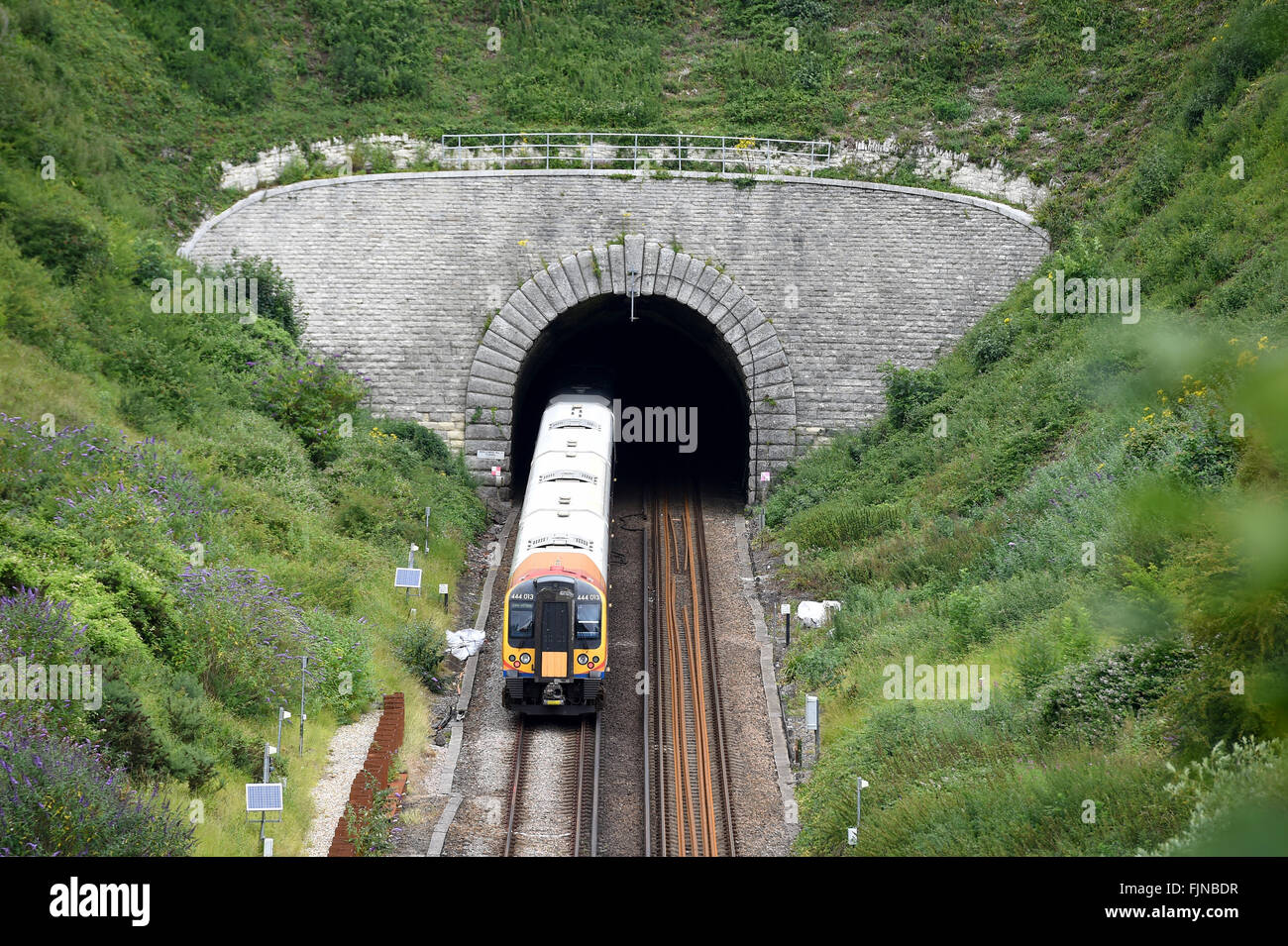 Tunnel de train, UK Banque D'Images