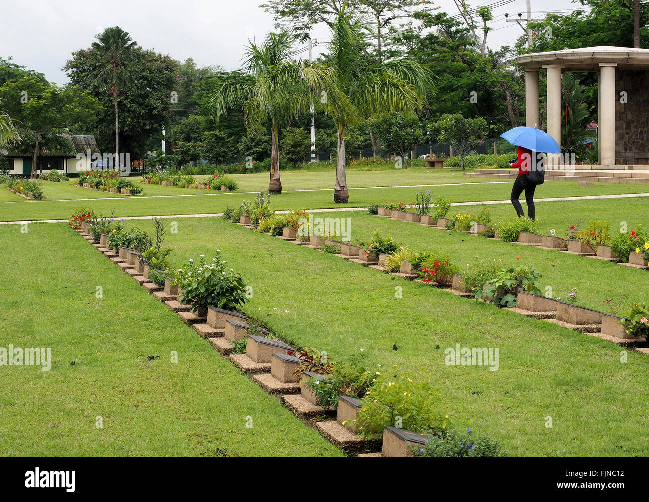 Le cimetière de guerre du Commonwealth, cimetière Taukkyan à Yangon, Myanmar Banque D'Images