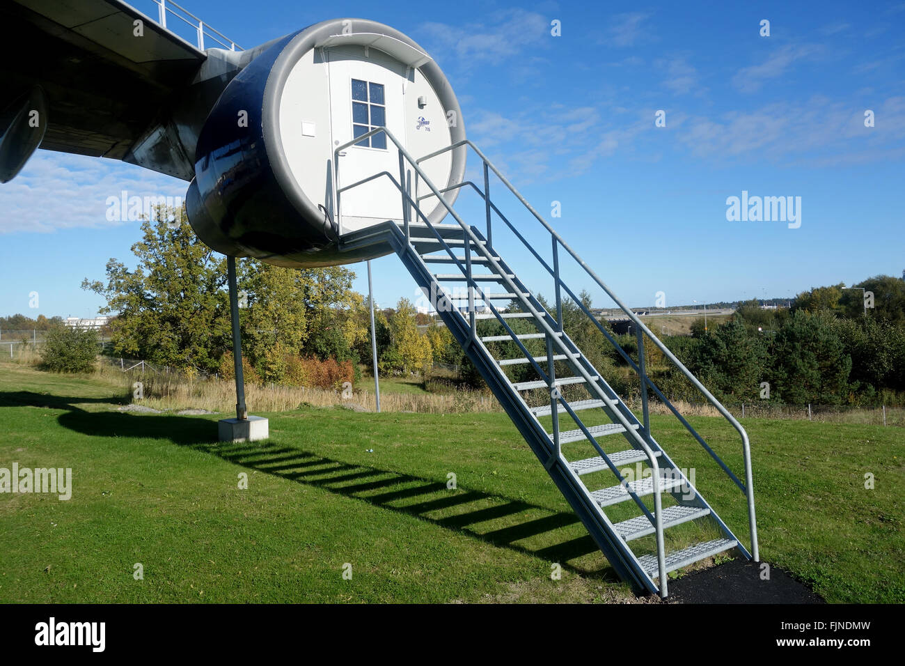 Hostel "Jumbo" hôtel à l'aéroport d'Arlanda, Stockholm, Suède Banque D'Images