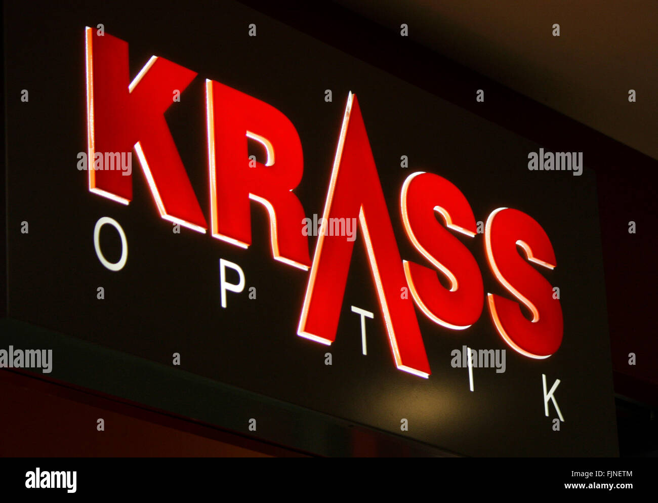 Markenname : 'Krass Optik", Berlin. Banque D'Images