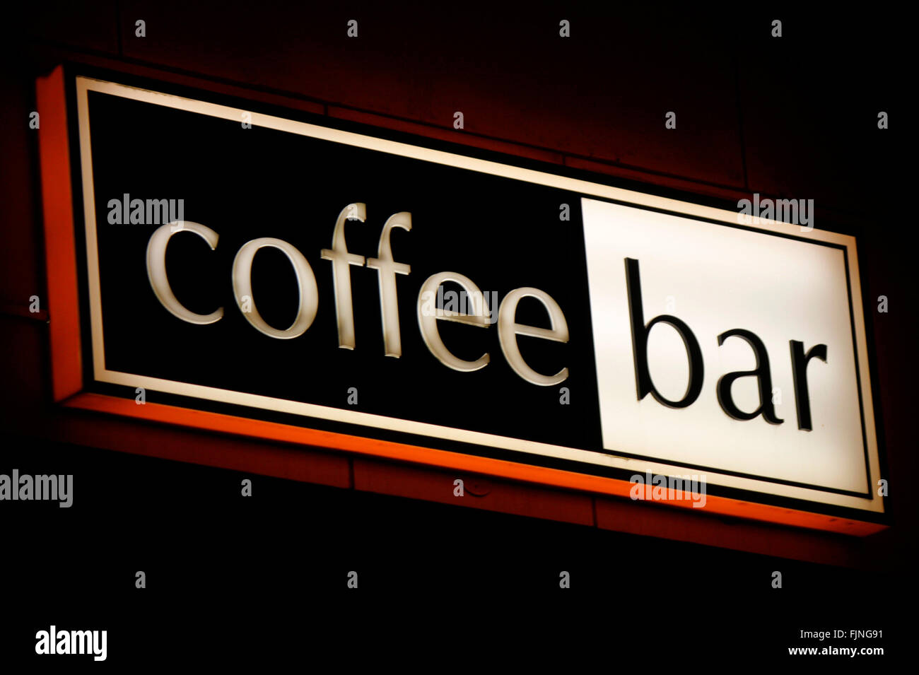 Markenname : "coffee bar", Berlin. Banque D'Images