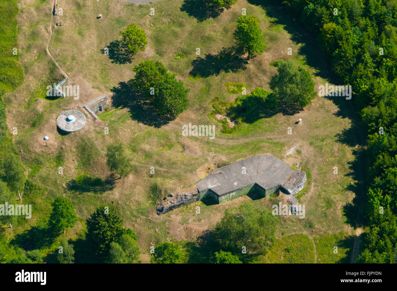 Meuse (55), Verdun, champs de batailles de la 1ere Guerre mondiale, l'ouvrage de Froideterre (vue aerienne) // France, Meuse (55) Banque D'Images