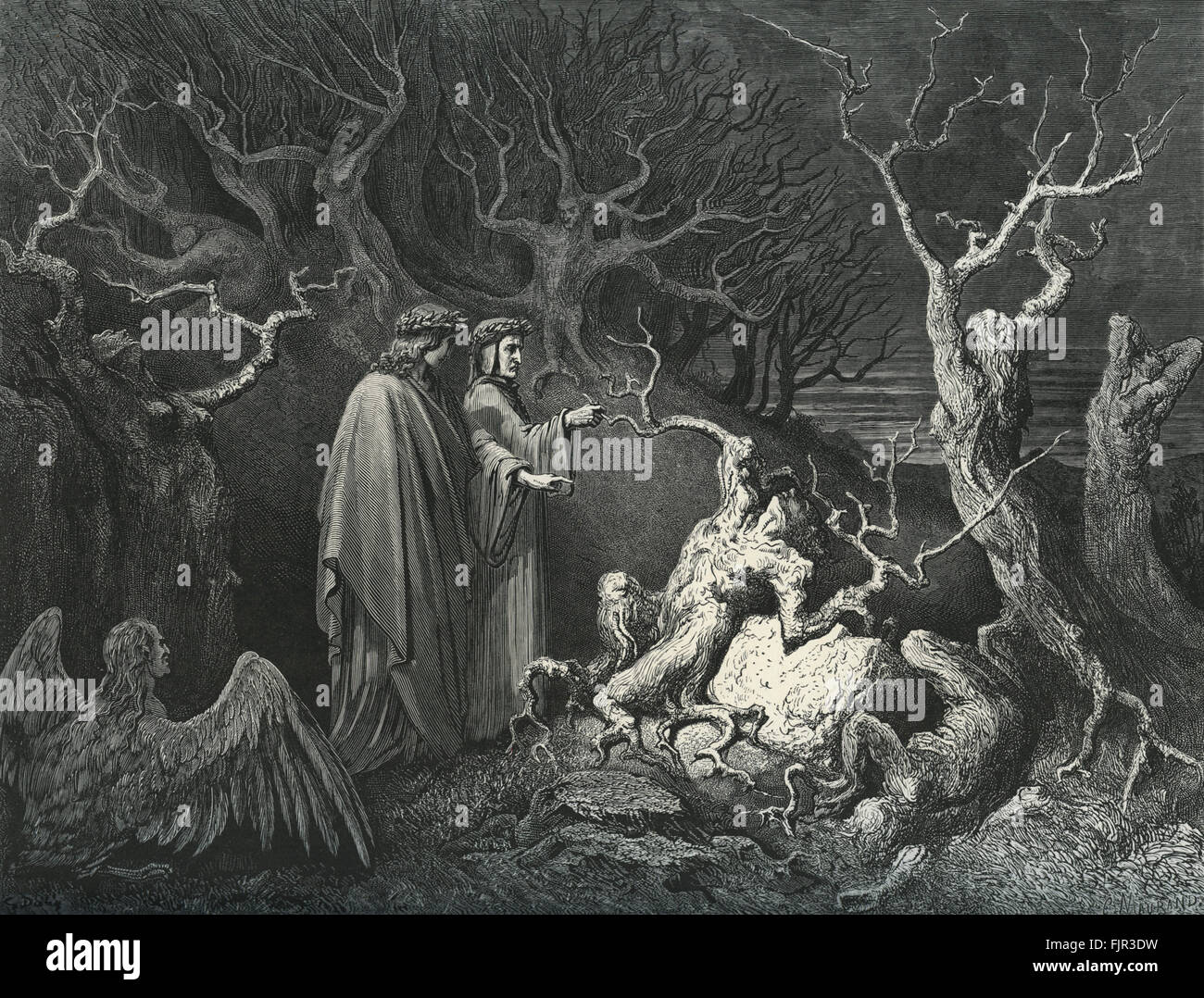 Diabos, ilustração de &39;The Divine Comedy&39; (Inferno) por Dante  Alighieri (1265-1321) Paris, publicado em 1885