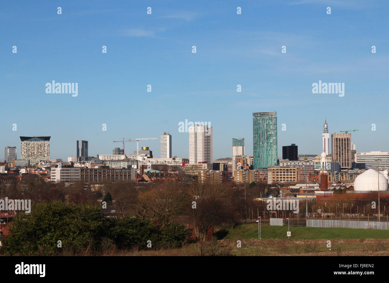 Une partie de l'horizon du centre-ville de Birmingham, au Royaume-Uni. Banque D'Images