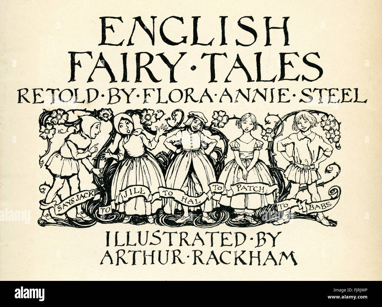 English Fairy Tales frontispice, illustration par Arthur Rackham (1867 - 1939) Banque D'Images