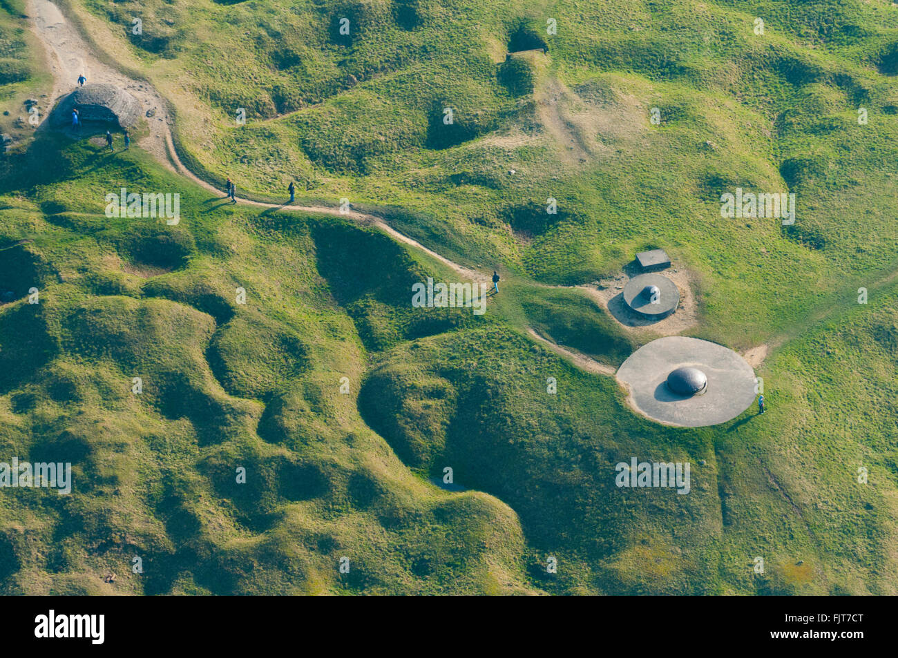 Meuse (55), Verdun, champs de batailles de la 1ere Guerre mondiale, Douaumont, fort (vue aerienne) // France, Meuse (55), Verd Banque D'Images