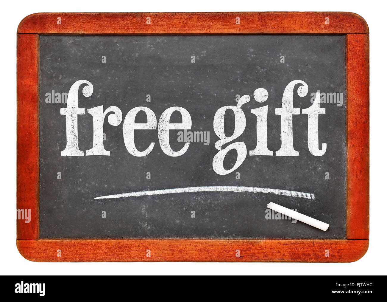 Cadeau gratuit - marketing concept - craie blanche du texte sur un tableau noir ardoise vintage Banque D'Images