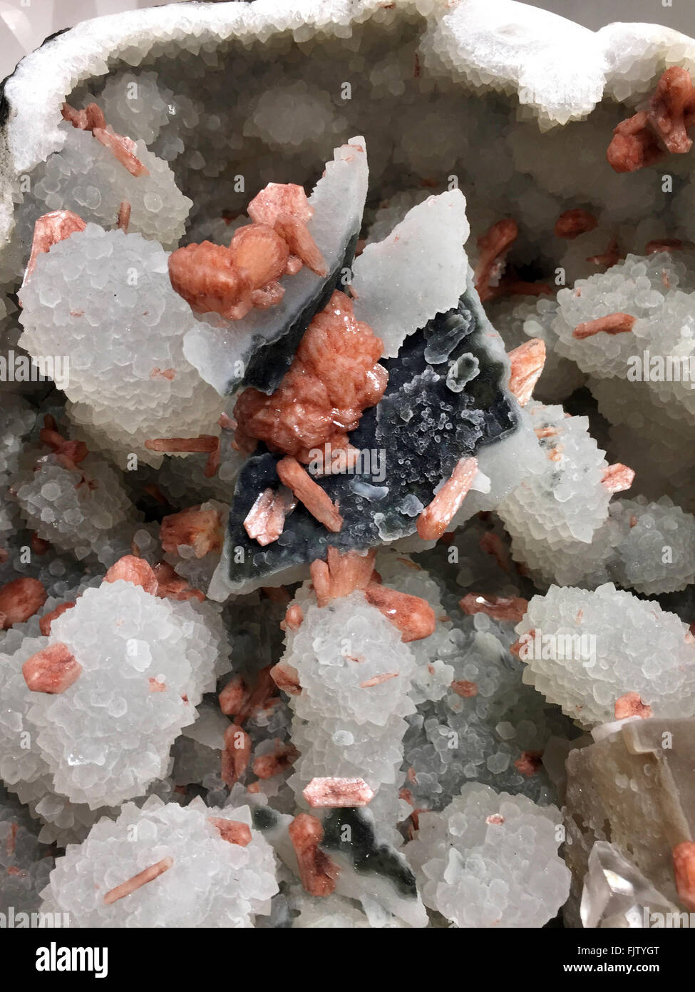 Apophyllite calcite stilbite Banque D'Images