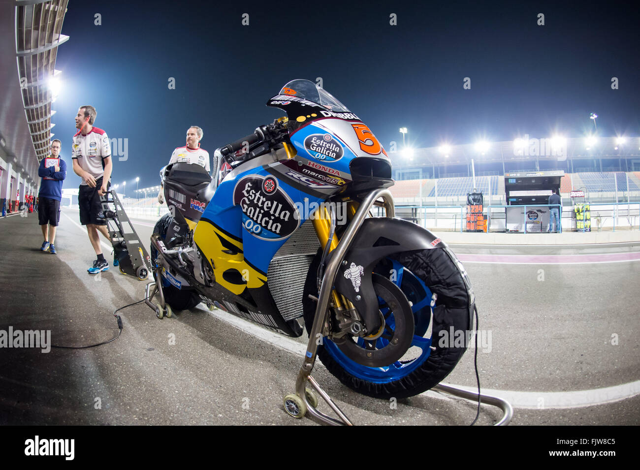 Doha, Qatar. 3 mars, 2016. Le Honda CR-V GP moto de Tito Rabat au cours de  la deuxième journée du dernier test de pré-saison pour le Championnat du  Monde FIM MotoGP 2016