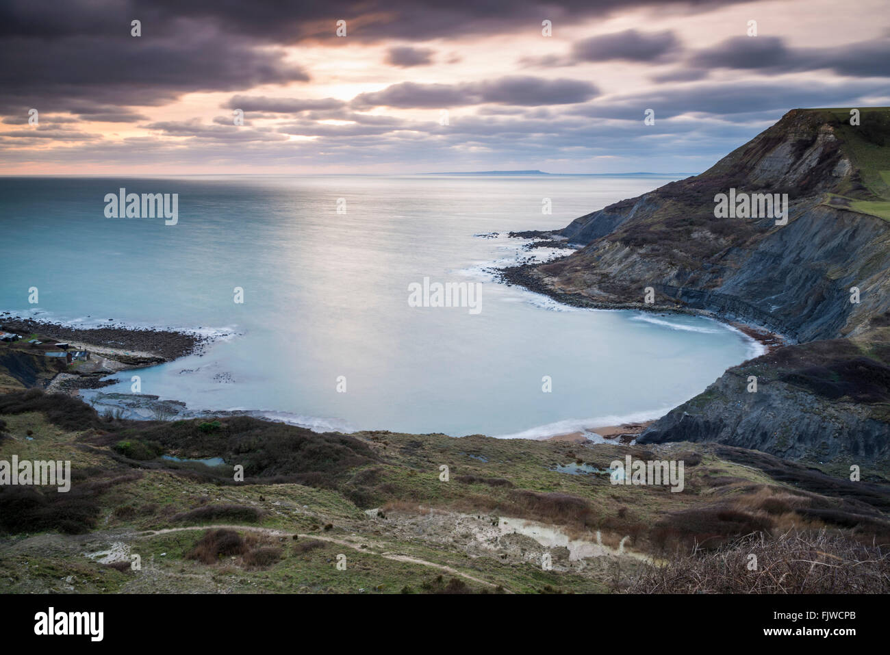 Chapman's extérieure vu de Emmetts Hill près de Worth Matravers sur la côte jurassique du Dorset, UK, Site du patrimoine mondial de l'UNESCO. Banque D'Images