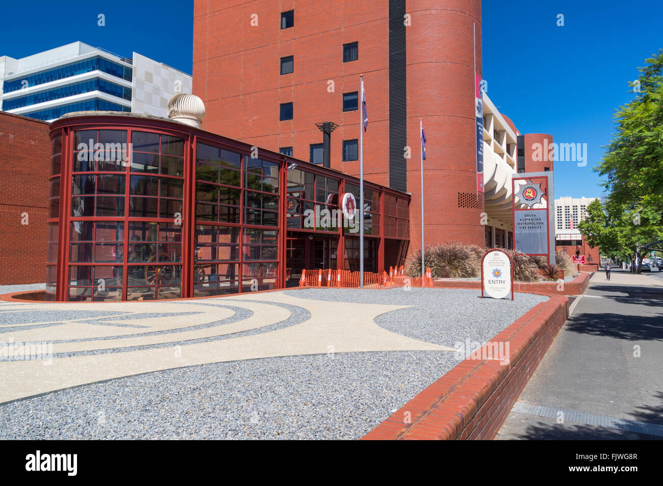 Adelaide Fire Station, qui fait partie de la South Australian Metropolitan Fire Service à Adelaide, Australie. Banque D'Images
