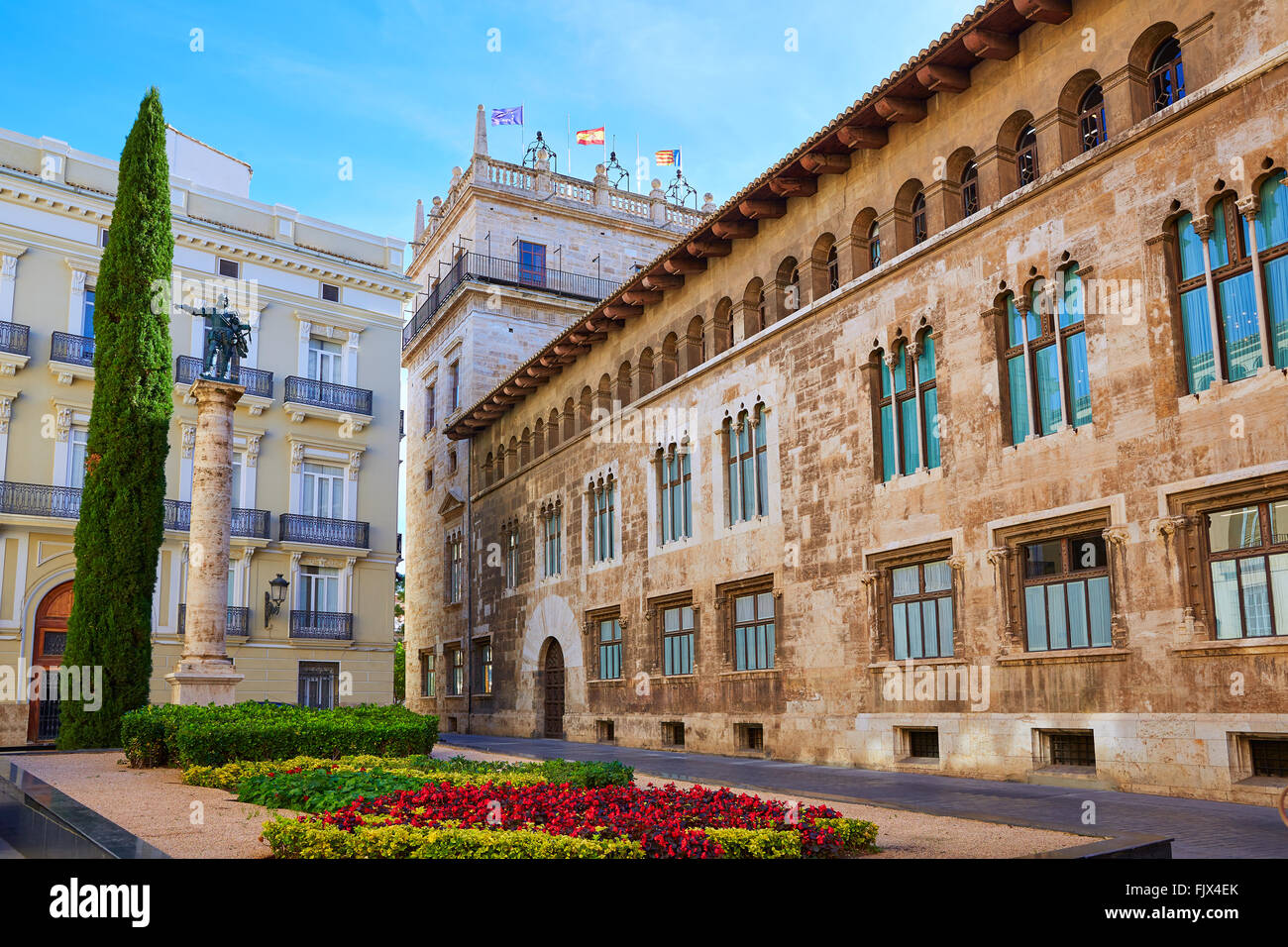 Palau Generalitat de Valence en Espagne à la place de Manises Banque D'Images