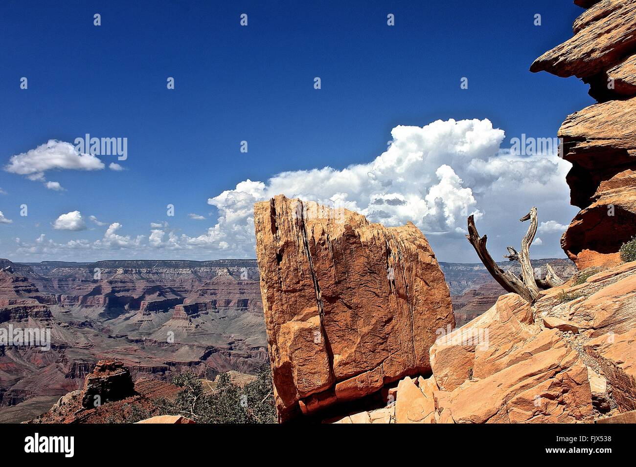 Vue panoramique de Rock Formation dans le Parc National du Grand Canyon Against Sky Banque D'Images