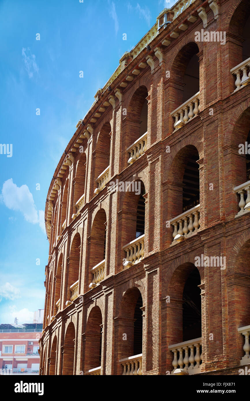 Les arènes de Valence, la Plaza de Toros dans la rue d'Espagne Xativa Banque D'Images